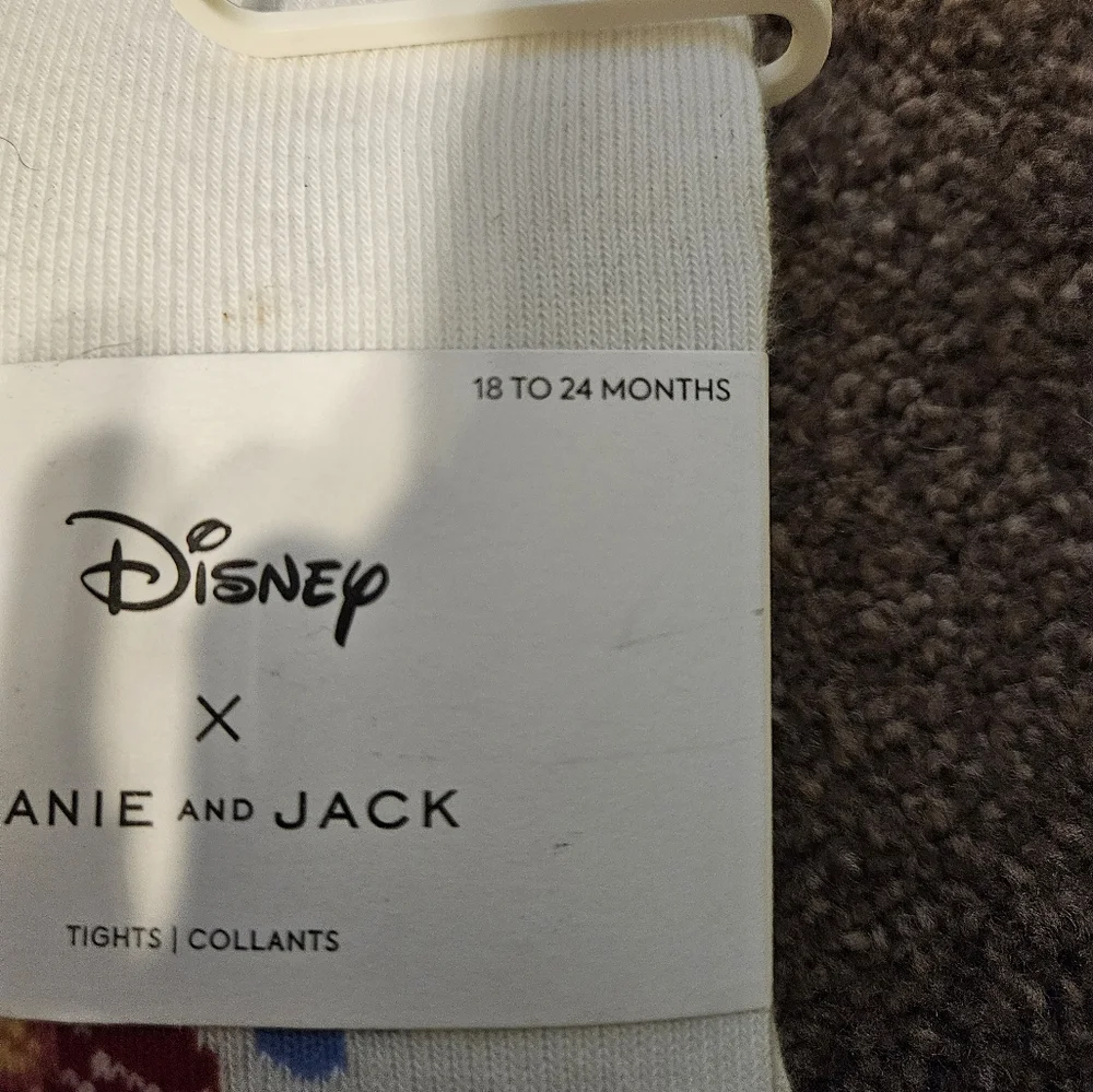 NWT Janie and Jack tights girls 18-24 mon white floral flower girl Easter church